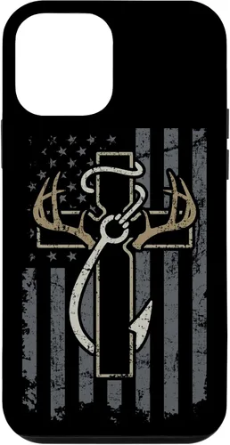 Vista 22 de Faith Hunting Fishing - Christian Cross USA Hunter Fisherman Case for iPhone 17