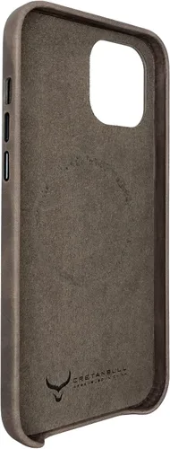 Vista 2 de Funda de piel auténtica, funda de piel antiarañazos de grano completo encerada con aceite, compatible con iPhone 12 Pro Max, a prueba de golpes