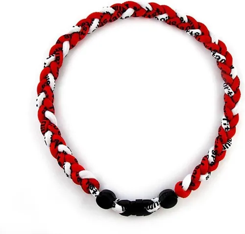 Vista 28 de MapofBeauty Dos colores moda tres trenzado cuerda Tornado collar
