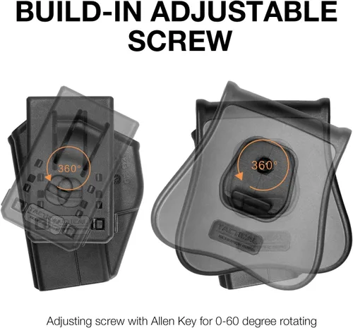 Vista 6 de Tactical Scorpion Gear Taurus Milenio G2 Modular Nivel II Retención Paddle Holster