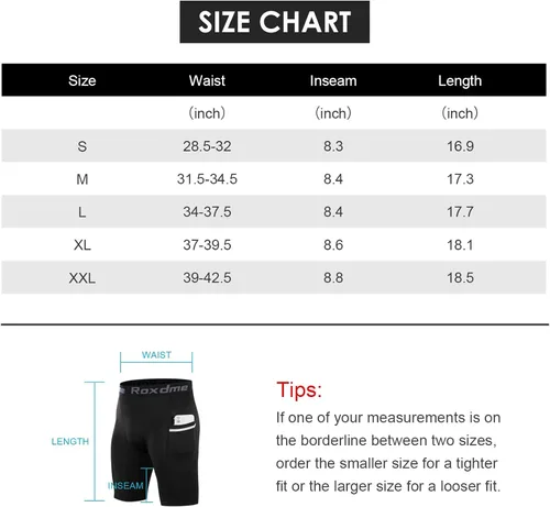 Vista 7 de Roxdme 5 or 1 Pack Compression Shorts Men Spandex Sport Shorts Athletic Workout Running Tights Performance Underwear