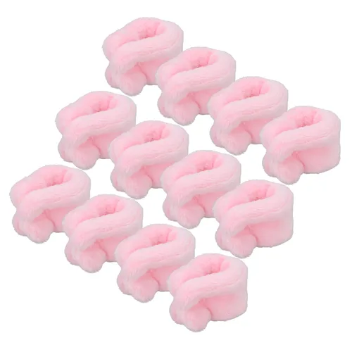 Vista 7 de Ymiko Juego de 12 rodillos rizadores sin calor de forro polar para cabello largo y corto, herramientas de peinado reutilizables durante la noche sin