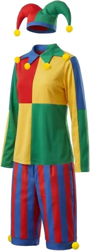 Vista 4 de Choomomo Conjunto de 3 piezas para fiesta de carnaval de payaso para niños Colorido