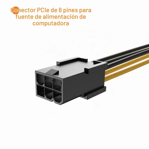Vista 3 de CableCreation Cable adaptador de alimentación PCIe Express de 6 pines a 8 pines, paquete de 2 unidades, 4 pulgadas