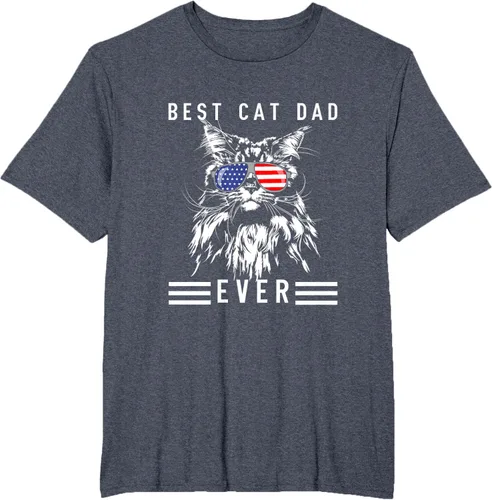 Vista 46 de Funny Maine Coon Cat Best Cat Dad Ever Funny Cat Maine Coon Camiseta, Negro, S