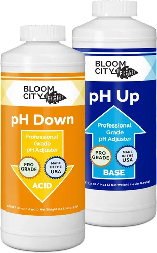 Vista 7 de Kit de control de pH Up + Down profesional Bloom City para una absorción óptima de nutrientes (Dos botellas de 1/2 pinta) 16 oz totales