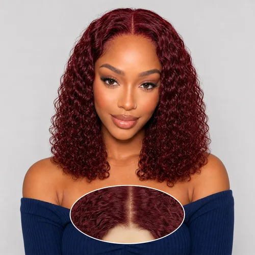 Vista 17 de Peluca de cabello humano rizado sin pegamento, 2 x 6 HD, encaje frontal, pelucas de cabello humano prearrancado 3 en 1, para usar y llevar, densidad