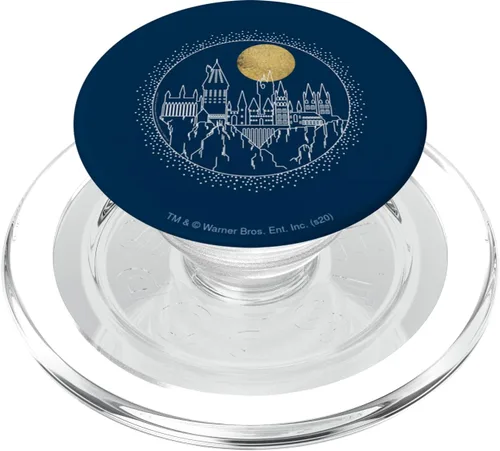 Vista 8 de Harry Potter Hogwarts Full Moon Line Art PopSockets agarre y soporte para teléfonos y tabletas, Negro