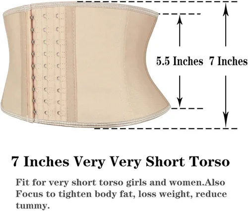 Vista 3 de Atbuty Super corto Torso Entrenadores de Cintura Cincher Corsé Tummy Shaper Adelgazar Faja Látex