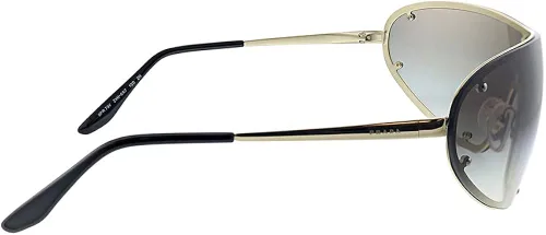 Vista 3 de Prada PR 73VS ZVN0A7 - Gafas de sol ovaladas de metal dorado con lente degradado gris