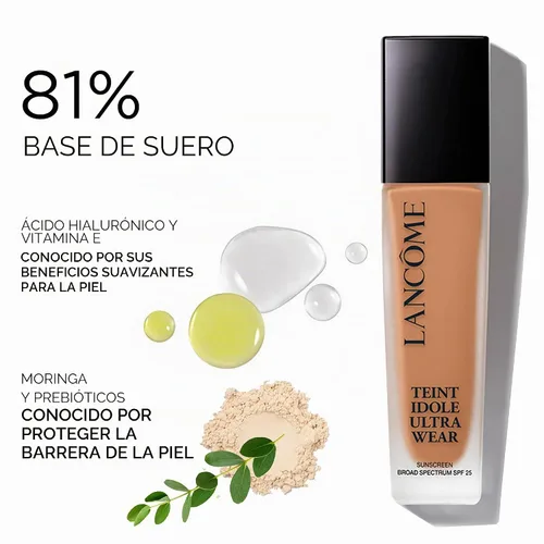 Vista 6 de Lancôme Teint Idole Ultra Wear Natural Matte Foundation - Base mate natural, de larga duración, cobertura media a completa, acabado natural, fórmula