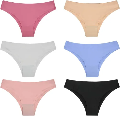 Vista 2 de Closecret Ropa interior interior sin costuras de seda de hielo cómodo tangas bragas de 6
