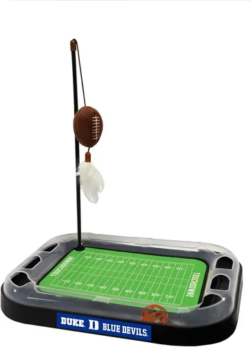 Vista 38 de Pets First NCAA Alabama Crimson Tide Football Field - Juguete rascador para gatos con peluche relleno de hierba gatera y juguete de plumas, con bola