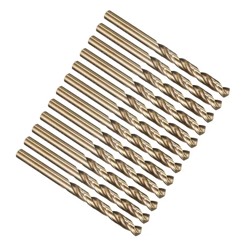 Vista 273 de PATIKIL Broca Jobber de 0.039 in, vástago recto M35 cobalto 5% acero de alta velocidad 135° acabado dorado para metal duro de acero inoxidable - 2