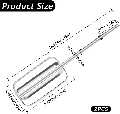Vista 2 de 2 accesorios para batidora de mano, accesorios para batidora de mano para piezas de acero inoxidable Kitchenaid, compatibles con piezas de mezclador