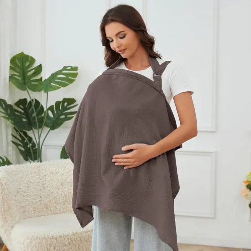 Vista 11 de Funda de lactancia para bebé con aro rígido, transpirable y suave 100% muselina de algodón, delantal para lactancia y extracción de leche del bebé