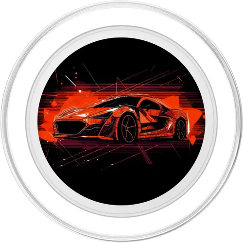 Vista 2 de Supercar Exotic Sports Car Concept Hypercar Vintage Graphic PopSockets MagSafe PopGrip para iPhone
