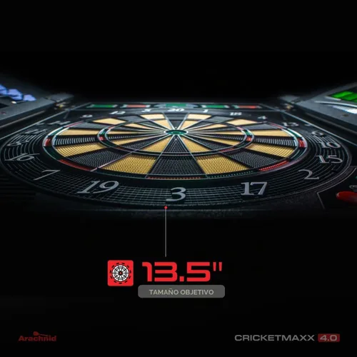 Vista 3 de Arachnid Cricket Maxx 4.0 - Juego de tablero de dardos electrónico, color negro