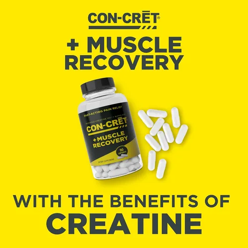 Vista 3 de CON-CRET Creatina HCl + recuperación muscular con Alpha-GEE®, apoya la recuperación muscular, reduce el dolor, restaura la salud muscular, 90