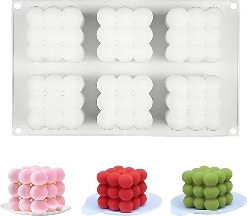 Vista 10 de Moldes de hojas de silicona, moldes de mousse en forma de hojas de 6 cavidades para chocolate, dulces, pudín, mousse, pasteles, decoración