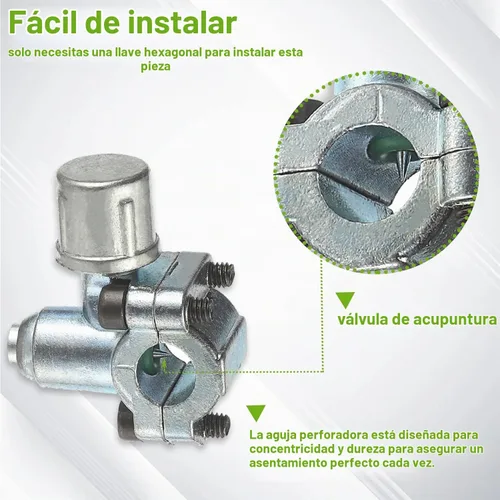 Vista 5 de BPV-31 Kit de válvula de perforación de válvula de grifo para refrigerador es adecuado para fundas universales de tarjetas de refrigerador de 1/4