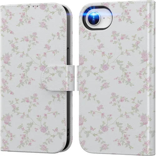Vista 53 de DEENAKIN Funda tipo cartera para iPhone 15 con tarjetero + clip para efectivo, bloqueo RFID, protección contra caídas de grado militar y obras