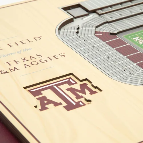 Vista 5 de YouTheFan - Póster para pared de la NCAA, vista de estadio en 3D de 5 niveles, Marrón