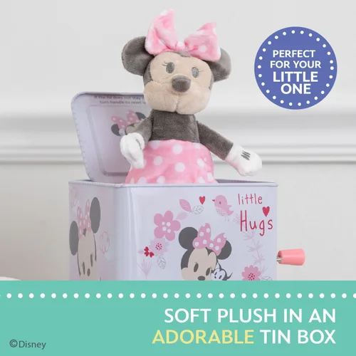 Vista 3 de Disney Baby Minnie Mouse Jack-in-The-Box - Juguete musical para bebés, color rosa