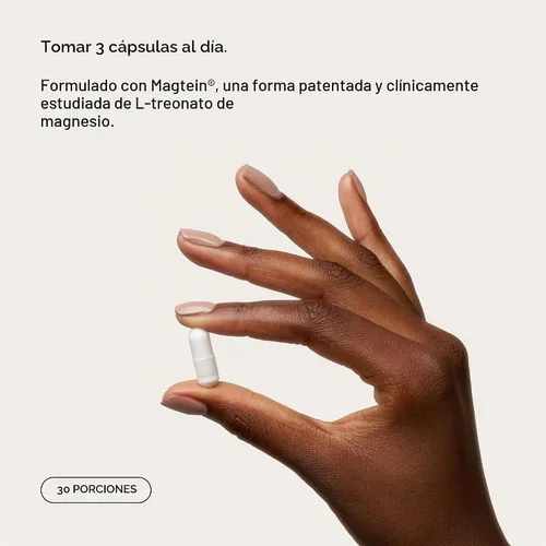 Vista 4 de THORNE Cognitive Vitality, Magteína Magnesio L-treonato, 90 Cápsulas