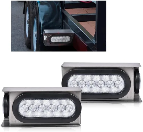 Vista 7 de G-PLUS Kit de caja de acero para remolque LED, compatible con remolque/camión con luz trasera ovalada de 6 pulgadas y lámpara de marcador de 2