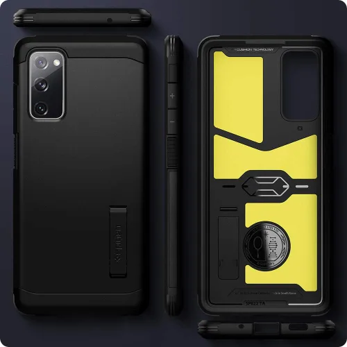 Vista 7 de Spigen Tough Armor diseñado para Galaxy S20 FE Case (2020) - Negro