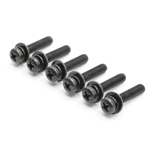 Vista 5 de ReplacementScrews Tornillos de soporte compatibles con LG 70UN6950ZUA (70UN6950ZUA.AUS) (70UN6950ZUA.AUS), Complete Feet / Legs Screw Set, Black