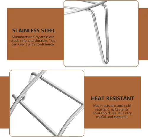 Vista 7 de Stainless Steel Steaming Rack Footed Base for Kitchen Cooling
