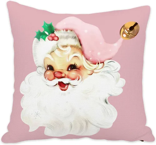 Vista 13 de SPXUBZ - Funda de almohadón navideño con gato de vacaciones de invierno con gorro rojo de Santa, funda cuadrada para sofá, cama, silla o sofá cama