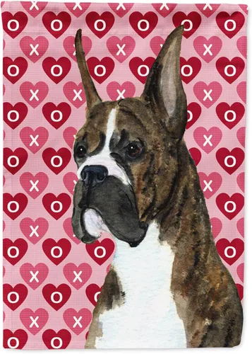 Vista 34 de Caroline's Treasures SS4484GF Bandera de jardín con diseño de bulldog inglés y corazones para el Día de San Valentín, bandera decorativa para patio