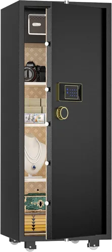 Vista 9 de TIGERKING Caja fuerte para el hogar con bloqueo digital de pantalla táctil Blanco