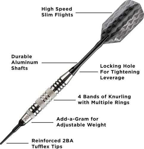 Vista 6 de Viper by GLD Products Bobcat Adjustable Weight Soft Tip Darts with Storage/Travel Case