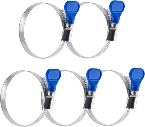 Vista 14 de POWERTEC 70247 Abrazaderas de manguera con llave de 1-1/2 pulgadas, abrazaderas ajustables de tornillo de pulgar de acero inoxidable para colección