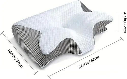 Vista 8 de Pillow Hospitality Collection, almohadas - Soporte prémium para el cuello y la postura, almohada ergonómica de espuma viscoelástica cervical