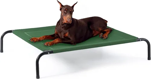Vista 11 de Bedsure Camas elevadas para perros al aire libre para perros pequeños, cama portátil elevada para mascotas con hamaca para mascotas con patas Gris
