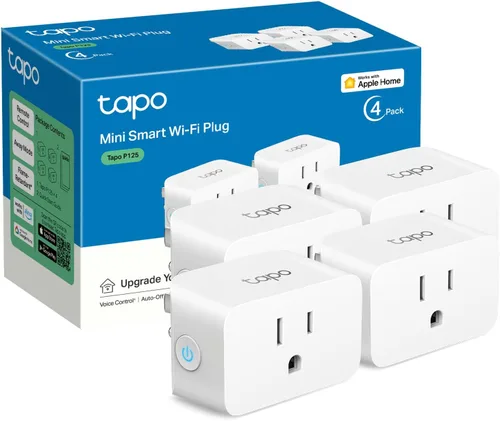 Vista 9 de TP-Link Tapo Apple HomeKit Smart Plug Mini, diseño compacto, 15A/1800W máximo, configuración súper fácil, funciona con Siri, Alexa y Google Home