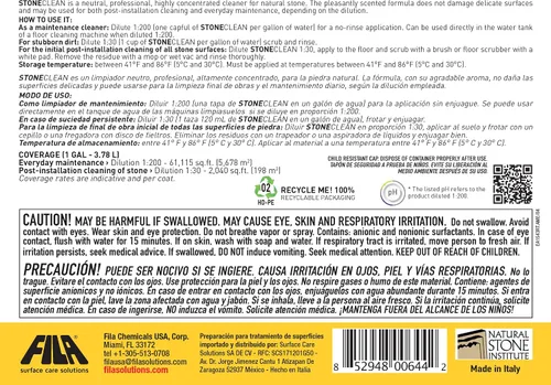 Vista 3 de FILA Surface Care solutions Limpiador de piedra natural STONECLEAN, 1 galón (1 galón)