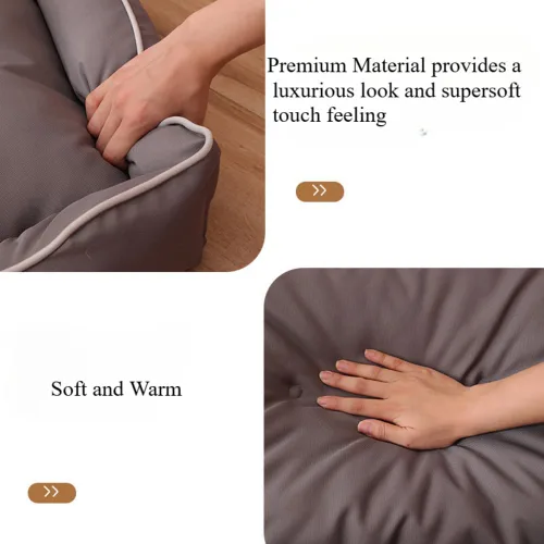 Vista 3 de Cama ortopédica de espuma viscoelástica para perro con cojín, tela Oxford duradera, funda extraíble lavable, sofá para mascotas para perros y gatos
