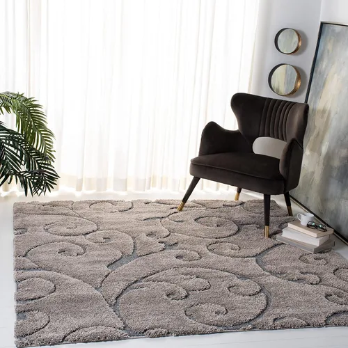 Vista 66 de SAFAVIEH Florida Shag Collection - Alfombra decorativa, 2 x 3 pies, color crema y beige, diseño de volutas, no desprende pelusa y fácil de limpiar