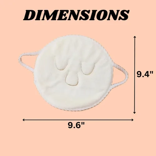 Vista 5 de SEDLAV Toalla facial de compresión caliente de doble capa – Toalla facial reutilizable de forro polar coral para limpieza profunda, vaporizador