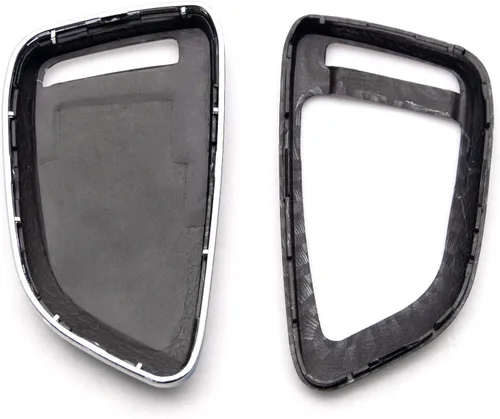 Vista 6 de x xotic tech Carcasa para llavero con patrón de fibra de carbono, color negro brillante, compatible con BMW 1 2 5 7 M Series X1 X3 X4 X5 X6 X7 Z4 M3