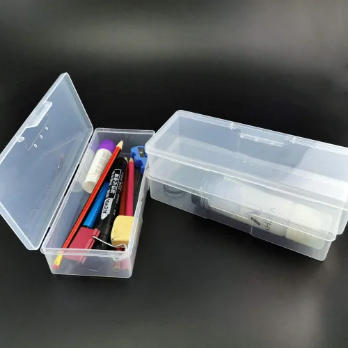 Vista 5 de Organizador de viaje para cosméticos de maquillaje, caja de lápices para brochas de papelería, píldoras, suplementos, portátil, 7.3 x 2.8 x 1.4