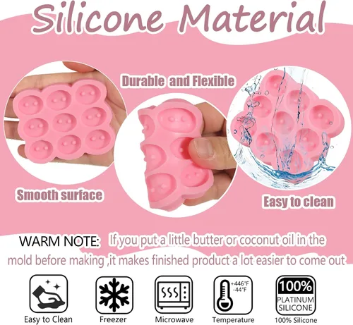 Vista 7 de 1 molde para fondant de accesorios de ojo de castor, lindo molde de silicona de chocolate para ojos, para decoración de pasteles de fiesta