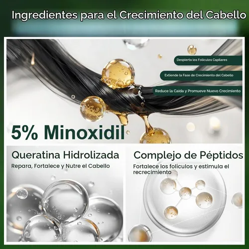 Vista 3 de Champú voluminizador de cabello y queratina para cabello más grueso y saludable, champú voluminizador