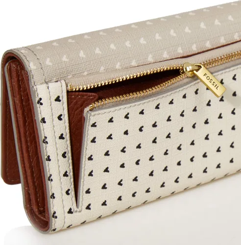 Vista 3 de Fossil Logan RFID - Cartera de piel con solapa para mujer talla única